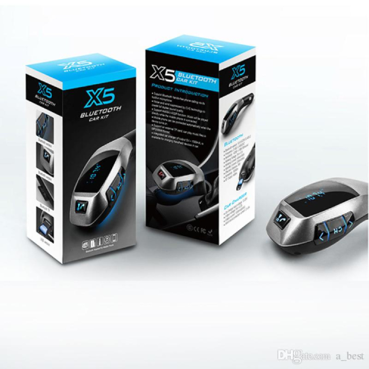 X5 Wireless Bluetooth Car Charger Kit with Mp3 Player FM